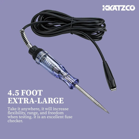 All In One Continuity And Current Tester For 6 To 12 V DC And 24 V AC Heavy Duty Electrical Tester With 54 Inch Beefy Cord