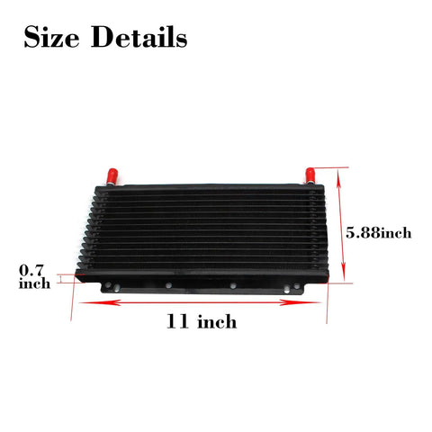 Premium Transmission Cooler Kit For Subcompact To Compact Cars with size details 11 x 5.88 x 0.7 inches