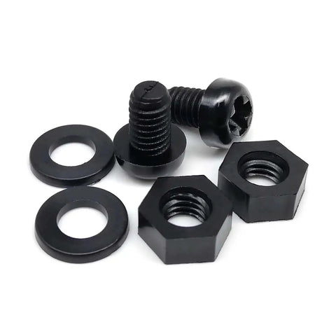 Black Nylon Insulated Hex Standoff Spacer Set For M2 M2.5 M3 M4 Hardware Includes Nuts Washers And Screws, black nylon spacers