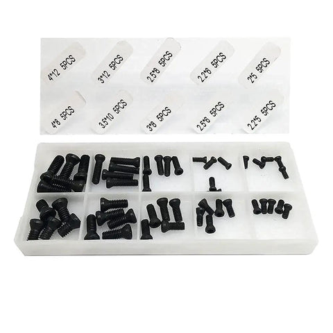 Heavy Duty Alloy Steel Torx Screws Providing Rock Solid Grip And Precision Fitment For Auto Repairs And Industrial Builds That Are Truly Badass And Built To Take A Beating in a plastic organizer box.