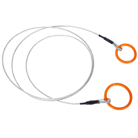 Heavy Duty Log Choker Cable 3/16 Inch X 10 Ft With Tow Rings For UTV ATV And Lawn Tractors, Forestry Grade Wire Rope Accessory
