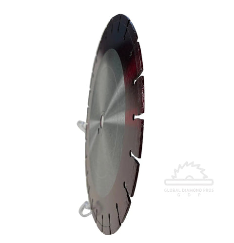 Side view of 6 Inch Early Entry Green Concrete Diamond Blade 2 Pack For Green Concrete Cutting A Real Workhorse Fits Husqvarna