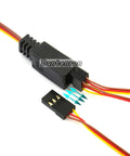 RC JR Style Servo Splitter Cable 1 Male To 2 3 4 5 6 Female Y Harness Leads close-up showing non-polarized JR plugs