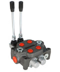 Heavy Duty 2 Spool Hydraulic Directional Control Valve With Joystick, 25 GPM Flow, 3000 PSI Max, BSPP Ports, cast iron