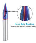 uxcell 30-degree V-groove engraving router bit, 1/4in shank, nano-coated carbide, 3-flute