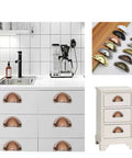 Cool Retro Metal Cabinet Handles Set Of 12 Antique Brass Shell Pull Handles For Kitchen Drawers Doors And Furniture Knobs