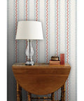 Top Shelf Vinyl Wallpaper Featuring Subtle Leather Grain And Eclectic Funky Patterns Paste The Wall Setup for an office table lamp.
