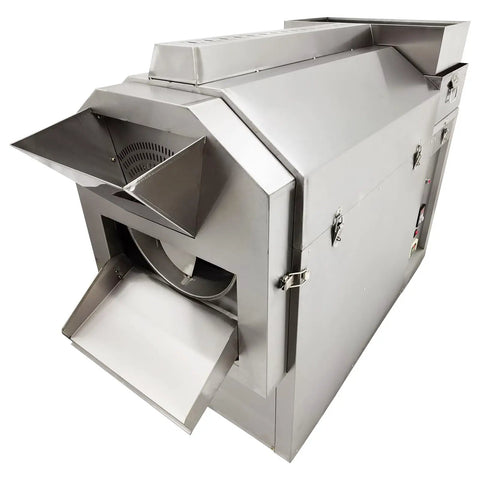 Heavy Duty Commercial Electric Coffee Roaster Machine 27.6 Lbs Capacity with smooth auto belt drive system.