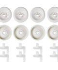 8 Pack Exact Replacement Dishrack Rollers and Studs Lower Rack Wheel Kit for Dishwashers OEM Quality Replacement Parts