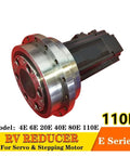 High Precision Cycloidal Pinwheel RV Reducer 250BX 110E Series Gearbox 2kw Servo Motor close-up of metal body and connection points.