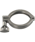 1.5 To 4 Inch Stainless Steel Tri Clamp With Quick Connector And Quick Release Clamp For Pipe End 2 Inch Sanitary Hygienic Food Grade SS304 Polished Surface Clover Style Three Way Clamp For Beverages And Pharmaceutical Applications