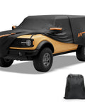 Bronco 4 Door Car Cover 2021 2026 Waterproof All Weather Protection With Zipper Entry And Anti Theft Lock UV Resistant Windproof
