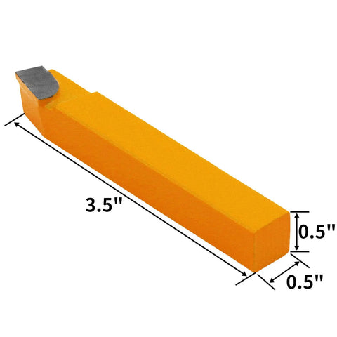 Single bit from 20 Piece Half Inch Carbide Tipped Cutter Tool Bit Set for Metal Lathe Tooling with AR8 AL8 BR8 BL8 E8 C8 Bits