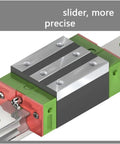 Close-up of a slider mechanism with dual metal rails, featuring Dead Accurate 180W Electric Jigsaw With Smooth Variable Speed Trigger For Quick Wood Metal Plastic Acrylic Shop Jobs Rock Solid Bench Saw No Fuss Assembly Straight Shooting Cuts.