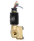 Side view of Heavy Duty 1/4 Inch Brass Electric Solenoid Valve 12V DC Normally Closed 230 PSI Viton Seal