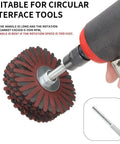 7 Pack Mounted Flap Wheel Set For Sanding And Polishing Wood And Metal Grit 80 To 400 used with drill