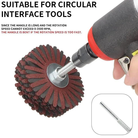 7 Pack Mounted Flap Wheel Set For Sanding And Polishing Wood And Metal Grit 80 To 400 used with drill