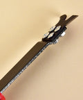 Gypsum Board Cutter With Rubber Handle And 55 Manganese Steel Blade For Fast Clean Cuts On Gypsum Cement Board Acrylic And Plexiglass Plates For Pro DIYers angled blade close-up
