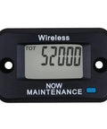 Digital Vibration Activated Hour Meter Gauge For Engine Hours Tracking And Maintenance Scheduling Keeps Tabs On Total And Run Time With Resettable Previous Hours Five Independent Maintenance Channels, black digital display