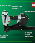 Cap Stapler For Roofing Felt Foam Insulation And House Wrap On The Job Ready Lightweight Pneumatic Nailer 18 Gauge