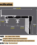 High Quality Two Layer Sliding Barn Door Track With Curtain Valance Wall Or Ceiling Mount Heavy Duty Double Roller System dimensions and specifications.
