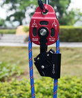 Self Locking Pulley With Progress Capture Swing Side For Heavy Hauling And Lifting System Aluminum Alloy Wheel 400 Kg Load 25 KN Breaking Strength ball bearing pulley with 8-12 mm rope