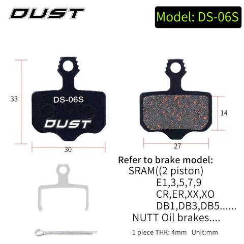 Four Pairs Disc Brake Pads Set For SRAM Avid Elixir E1 E3 E5 E7 E9 CR XO XX DB1 DB3 DB5 Nutt Oil with adjusting tool shown