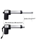 Deltadrive Linear Actuator Motor Model 1.28.000.131.30 Replacement Kit for Lift Chair and Power Recliner, showing stroke and install size