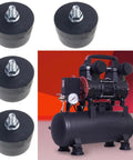8mm Thread Shock Absorbing Feet For Compressors And Oil Free Machines Nonslip Rubber Pad With Mounting Hardware displayed with compressor