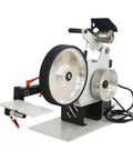 Heavy Duty Belt Grinding Machine Variable Speed Belt Sander Polisher With Rock Solid Base For Badass Knife Sharpening Rust Removal And Hella Versatile Shop Workstation 72X2 Belt 220V on a metal frame with wheels and adjustable table.