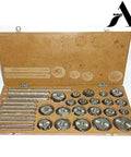 Valve Seat And Face Cutter Kit 21 Piece For Vintage Cars And Motorcycles Restoration in Wooden Case with Open View