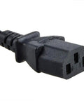 Close-up of black 5ft AC Power Cord Plug For Keyboard Music Workstation Compatible With Fantom G6 G7 G8 Heavy Duty Cable