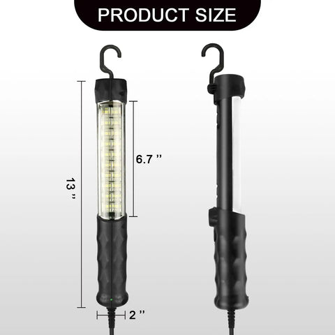 Bright As Day LED Trouble Light With 25 Foot Cord Magnetic Swivel Hook For Car Repair Workshop And Construction 800 Lumens