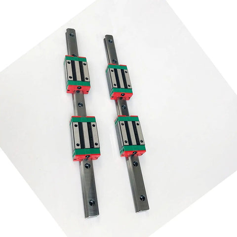 Two Piece Square Linear Guide Rail Set 1250mm HGH15CA Bearing Motion Slider For CNC, 3D Printing, And Semiconductor Equipment, High Precision, Low Backlash, Stable Alignment, Durable Guide Core with four blocks