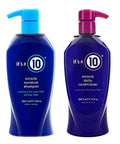 Daily Miracle Shampoo and Conditioner Duo 10 oz each for stronger softer hair with oil-free hydration bottles side by side