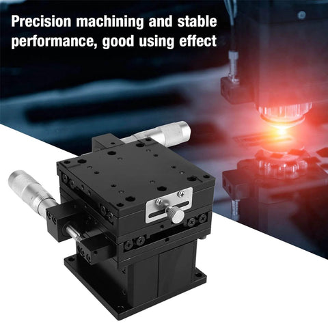 Aluminum 80X80mm Sliding Table Linear Stage With Precision Bearings Black Anodized Finish for Lab Positioning and Alignment