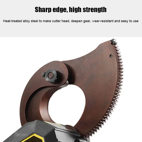 Close-up of alloy steel blade on Beefy Battery Powered Hydraulic Cable Cutter With LED Display And Two 18V Batteries