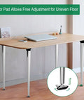 Sturdy As Heck 28 Inch Folding Table Legs Set Of 4 Chrome Metal Collapsible DIY Furniture Legs With Adjustable Floor Protectors