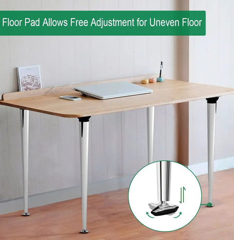 Sturdy As Heck 28 Inch Folding Table Legs Set Of 4 Chrome Metal Collapsible DIY Furniture Legs With Adjustable Floor Protectors