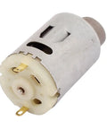 Two Pack DC 12V Micro Vibration Motors With 4500RPM, metal casing, showing terminals and shaft, compact 27x38mm size
