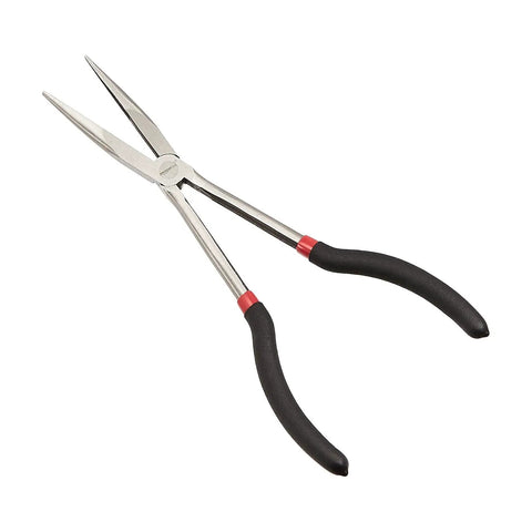 Extra Long Reach Needle Nose Pliers Set For Tight Spaces Three Piece Versatile Workhorse Tool Kit With 90 Degree 45 Degree And Straight Tips For Precision Gripping Of Small Parts In Narrow Openings Black Finish