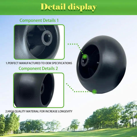 Heavy Duty Deck Rollers With Solid Shoulder Bolts And Lock Nuts For Zero Turn Mowers And Riding Tractors Ultra Smooth Gliding Wheel detail view