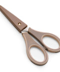 Ultra Sharp Precision Craft Scissors With Stainless Steel Blades And Non Slip TPR Handles, Scrapbooking scissors in milk tea color with safety cap