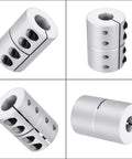 Aluminum Shaft Coupling 12 to 15mm ID 45mm Length built tough rigid shaft coupler connector for 3D printer, motors, robotics, high torque