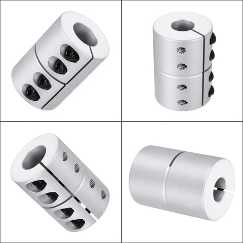 Aluminum Shaft Coupling 12 to 15mm ID 45mm Length built tough rigid shaft coupler connector for 3D printer, motors, robotics, high torque