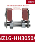 Front view of Heavy Duty Mechanical Arm Clamp With Telescopic Support And Pneumatic Fingers MHZ16D Parallel Gripper Adjustable