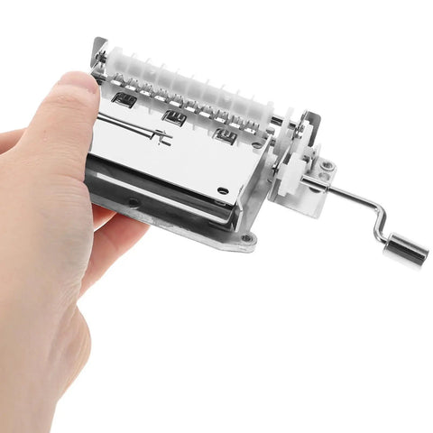 DIY Hand Crank Music Box Mechanism Kit 30-Note Alloy Movement For Crafting Dope Melodies Maker Parts Easy Assembly For DIY Music Box Projects Educational Hands On Music Box Accessories, hand-held
