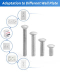 Top Shelf 120 Piece White Wall Plate Screw Kit With Four Standard Thread Sizes For Outlet Covers Light Switches And Faceplate Fasteners No Sweat Setup Smooth Install Daily showing screw sizes for various wall plates.