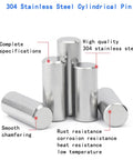 Stainless Steel Locating Dowel Pin Set 100-300 Pcs M1 To M6, Cylindrical Precision Pins displayed with rust resistance features