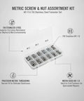 316 Stainless Steel Micro Fastener Kit With Metric Screws And Nuts M1 Through M1.6 For Precision Electronics And Marine Hardware Repair in organizer tray
